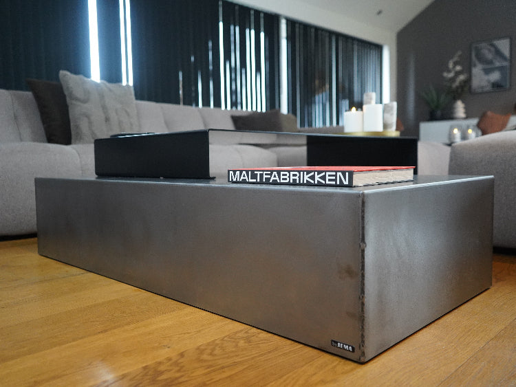 Rå stål bordplade