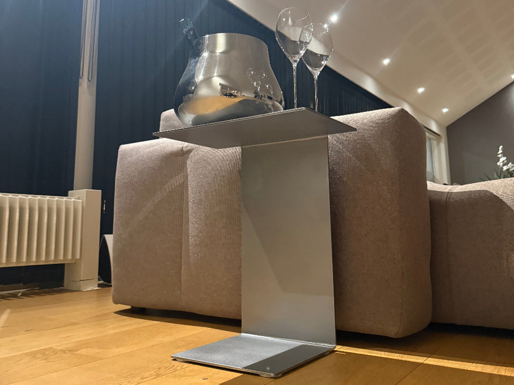 Sidebord BAZE i rå stål 39,5 cm