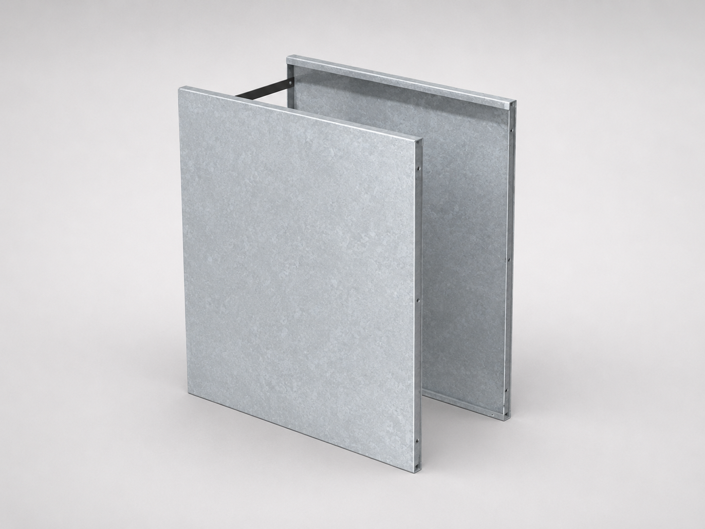 Sideplade sæt galvaniseret stål CUBY. Højde 80 cm - flere størrelser