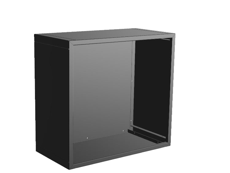 Sortlakeret brænde opbevaring 80 x 80 x 40 cm