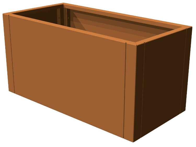 Cortenstål plantekasse CUBY 80 x 40 x 40 cm