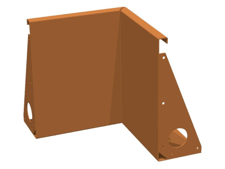 Cortenstål støttemur H40 x 30 x 30 cm - indv. hjørne