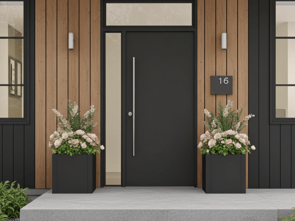 Plantekasse sortlakeret CUBY 40 x 40 x 40 cm