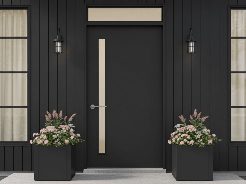 Plantekasse sortlakeret CUBY 40 x 40 x 40 cm