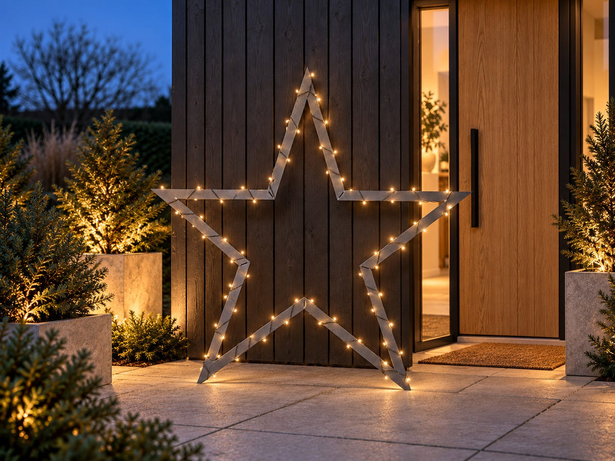 Stjerne i cortenstål – juledekoration