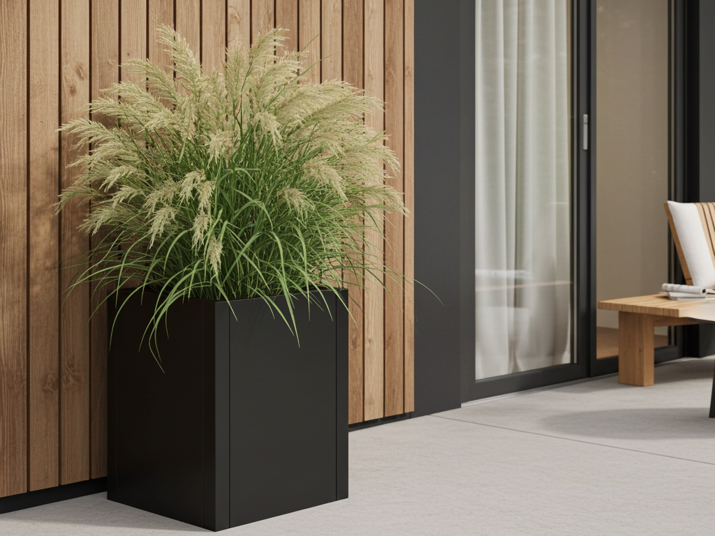 Specialmål - plantekasse sortlakeret CUBY