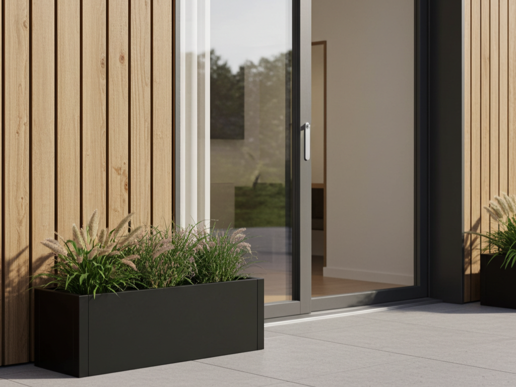 Plantekasse sortlakeret CUBY 120 x 40 x 40 cm