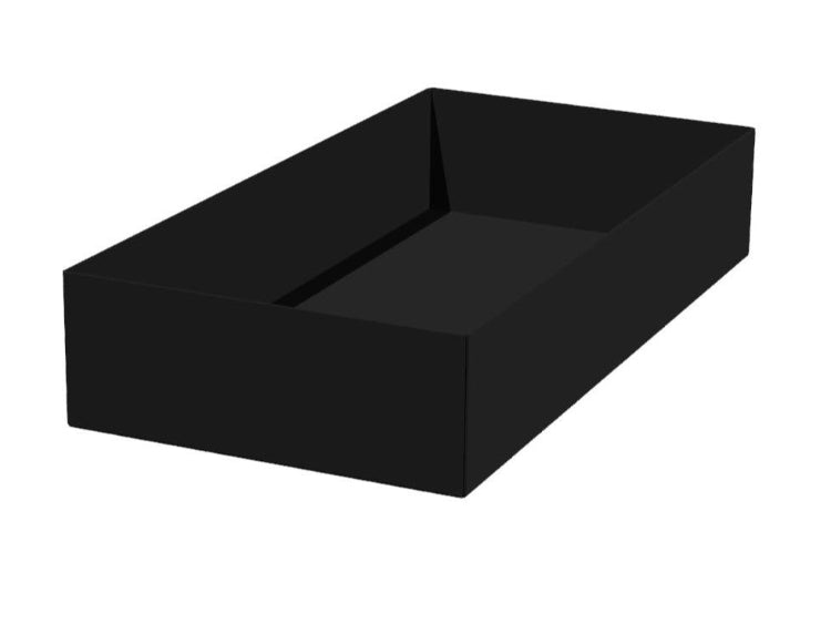 Spejlbassin80x40x15sortlakeret