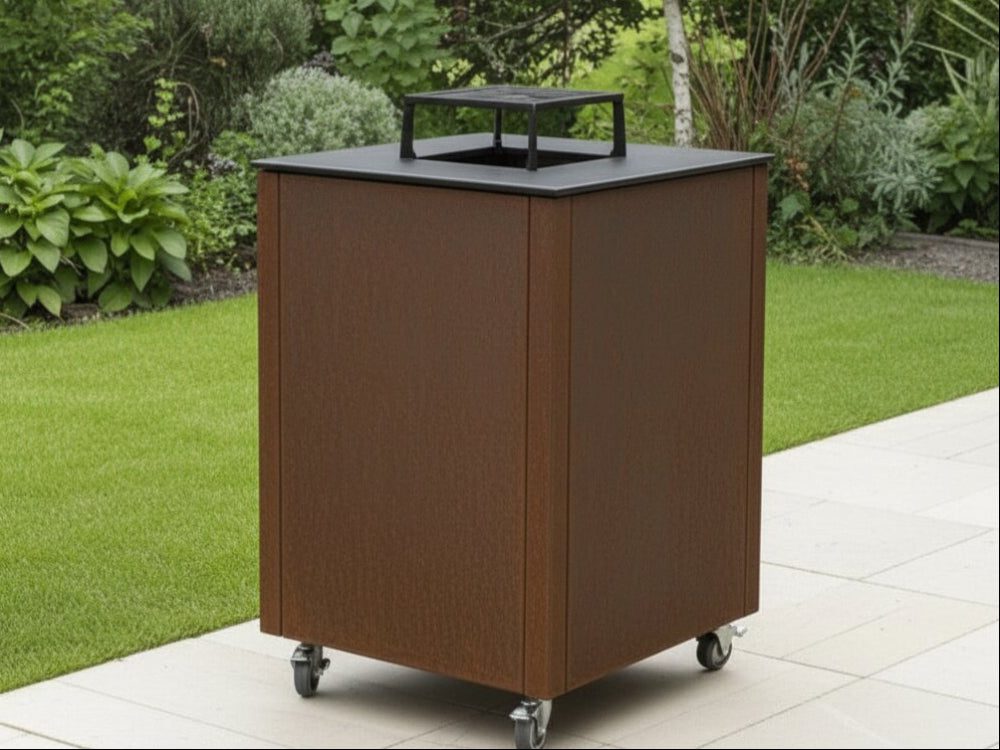 Bålgrill cortenstål CUBY 60 x 60 x 80 cm