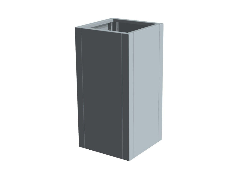 CUBY plantekasse i galvaniseret stål vist som fritlagt produkt