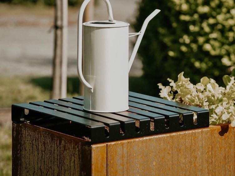 Stål topbænk 40 cm til plantekasse med haveudstyr