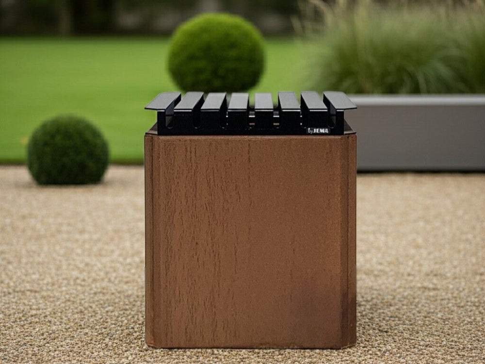 Topbænk 40 cm med ståltop til plantekasse