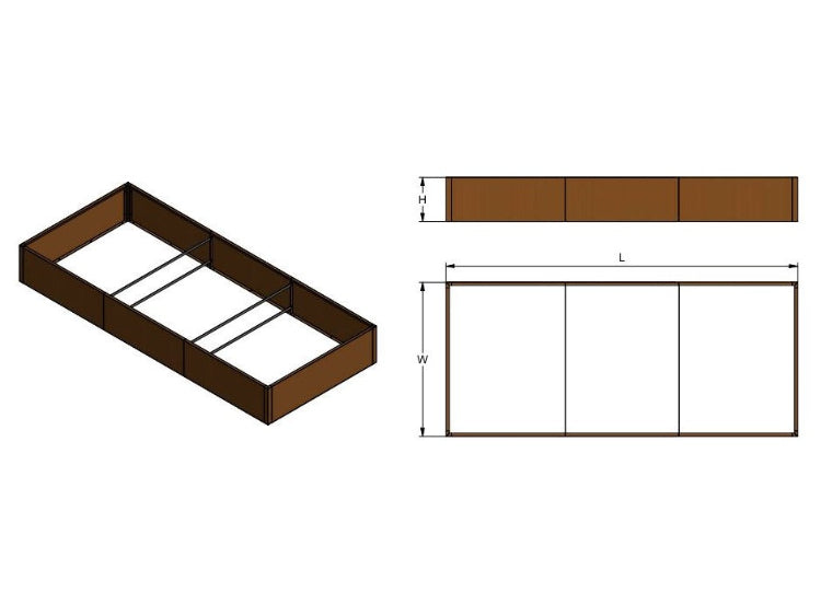Specialmål - Cortenstål højbed CUBY