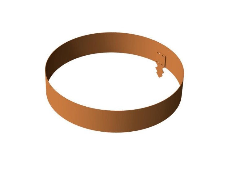 Åben bedring i cortenstål med bolt-samling til fleksibel diameter