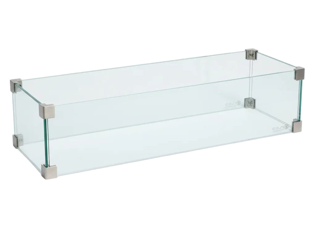 Glasafskærmning til gasbrænder og ildbord