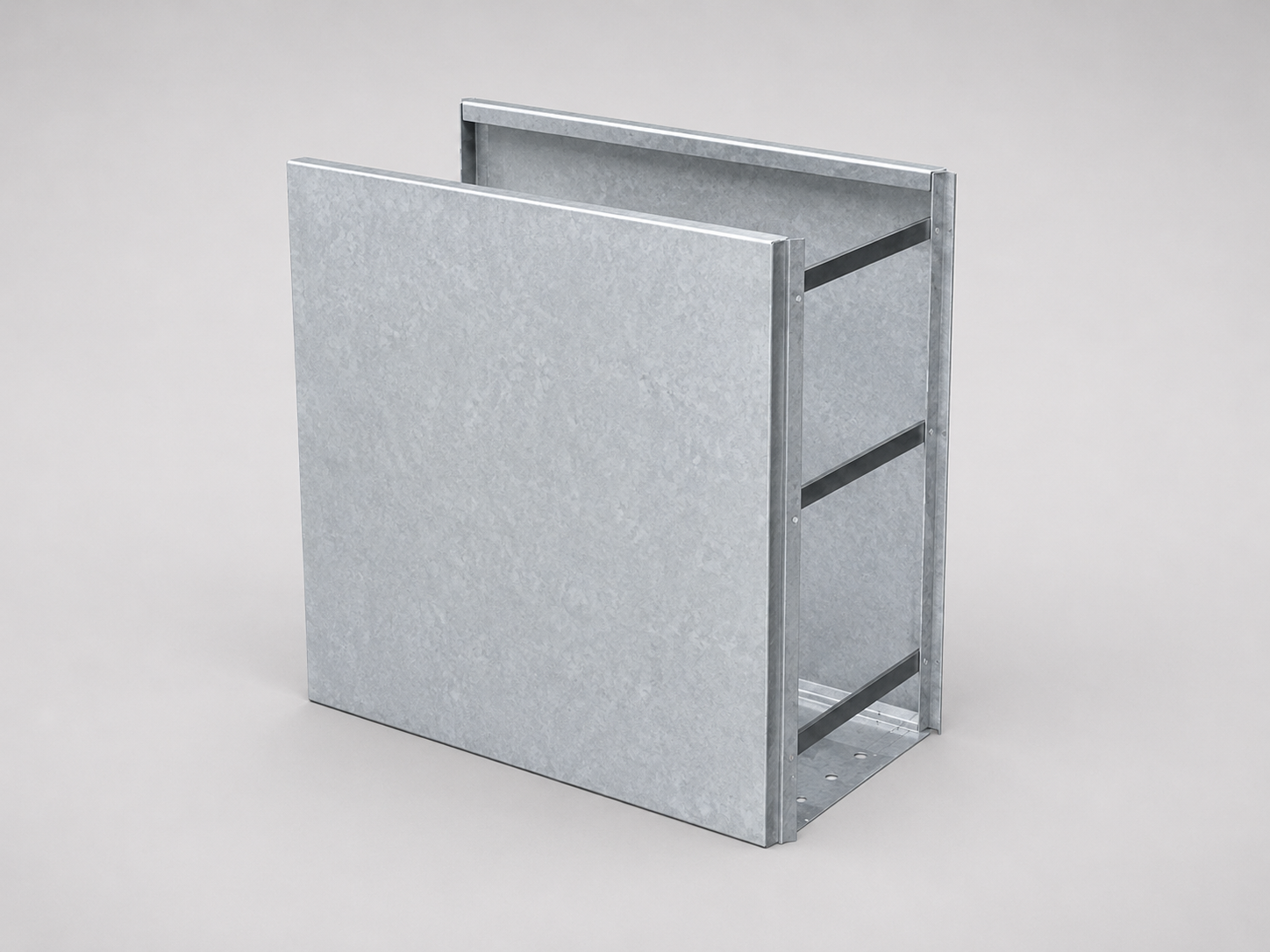 Sideplade sæt galvaniseret stål EDGY. Højde 80 cm - flere størrelser