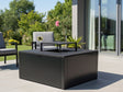 Bålgrill sortlakeret CUBY 80 x 80 x 40 cm