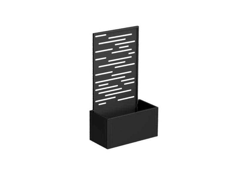Black planter box with trellis 80 x 40 x 40 cm