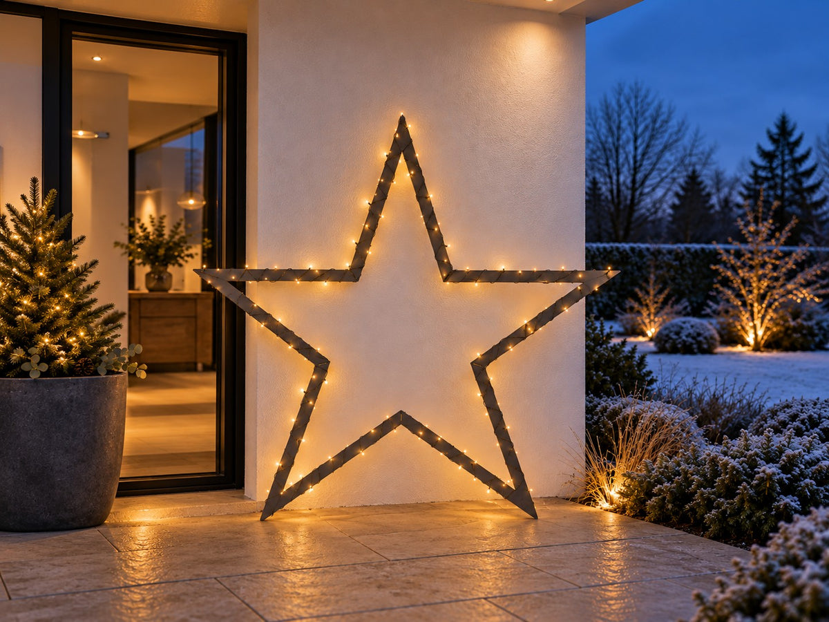 Stjerne i cortenstål – juledekoration