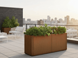 Plantekasse i cortenstål CUBY 150 x 40 x 80 cm