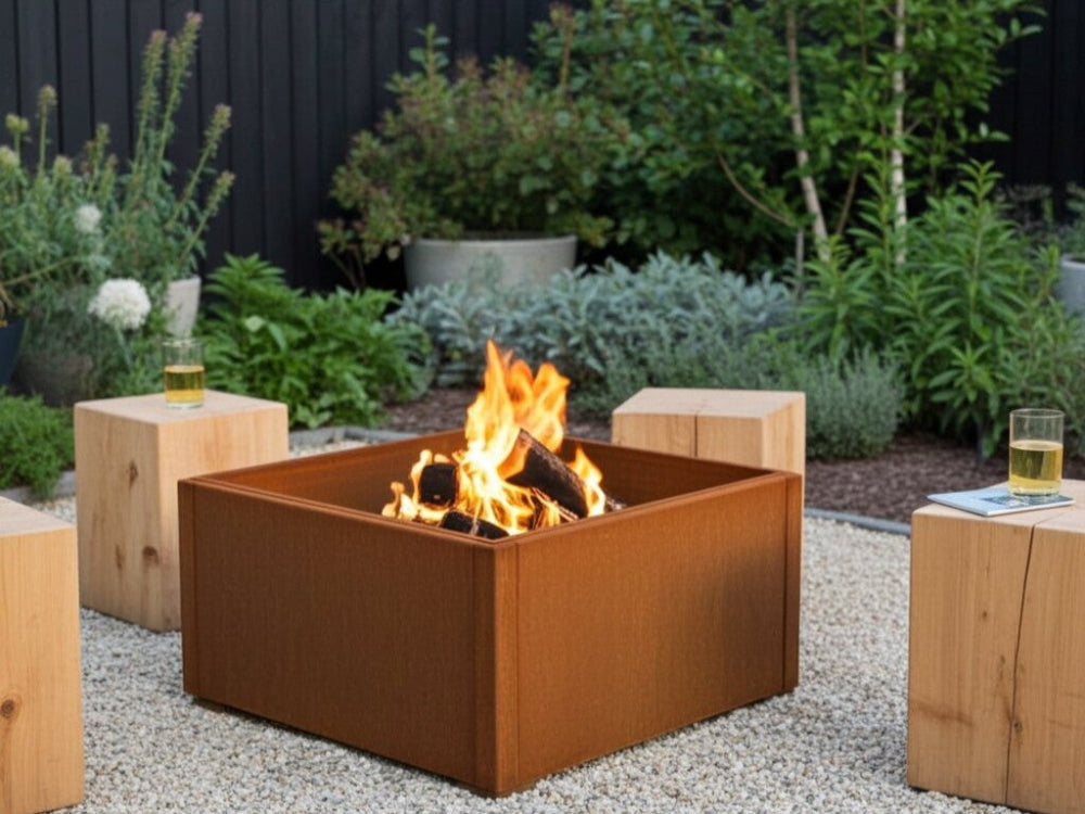Bålfad i cortenstål til hyggeligt ildsted i haven