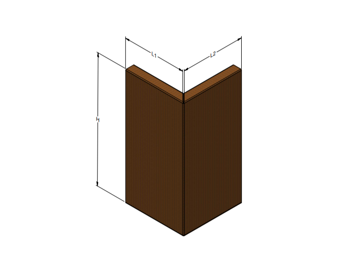 Cortenstål støttemur hjørne sektion 90 grader specialmål
