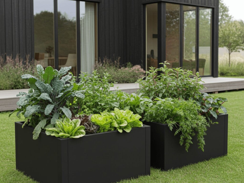 sort-hoejbed-staal-koekkenhave-graesplaeene