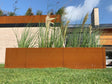 Vinkel plantekasse cortenstål CUBY 185 x 115 x 40 x 40 cm