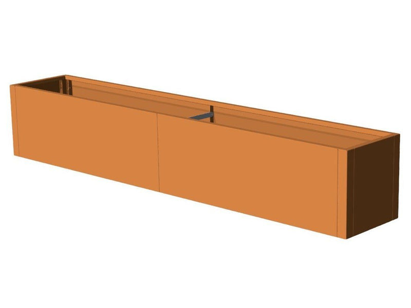 Plantekasse cortenstål CUBY 230 x 40 x 40 cm