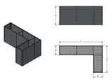 Specialmål - CUBY Galvaniseret stål plantekasse