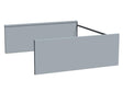 Sideplader Galvaniseret stål CUBY 110 x 120 x H40 cm