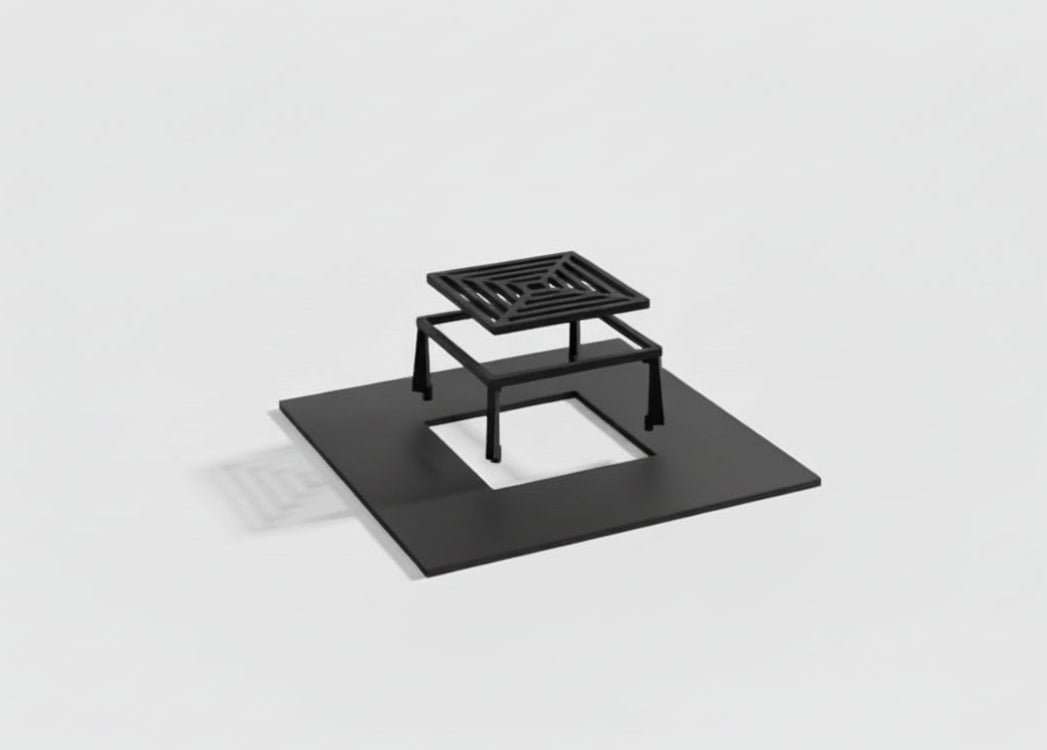 Grillplade og rist til CUBY 60 x 60 cm.