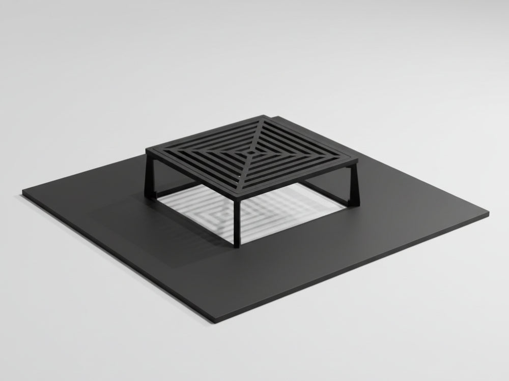 Grillplade og rist til CUBY bålgrill 80 x 80 cm.
