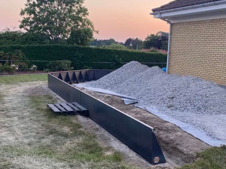 Støttemur terrasse opbygning