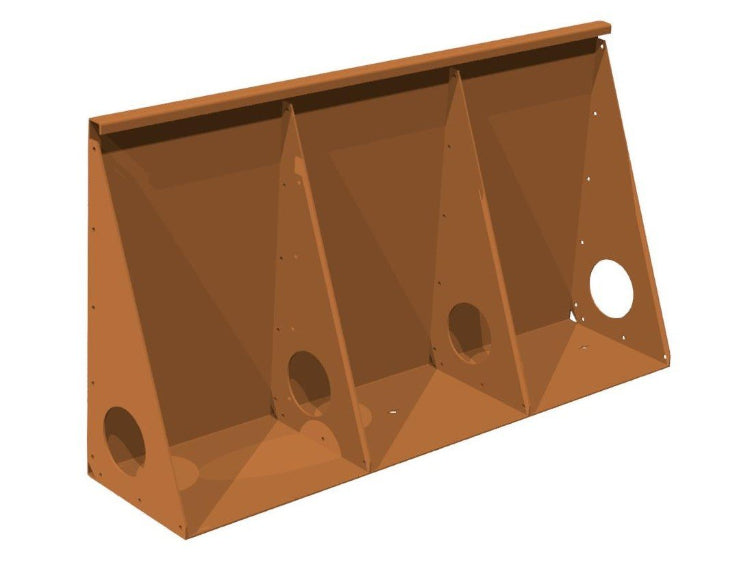 Cortenstål Støttemur H80 x 148,5 cm.